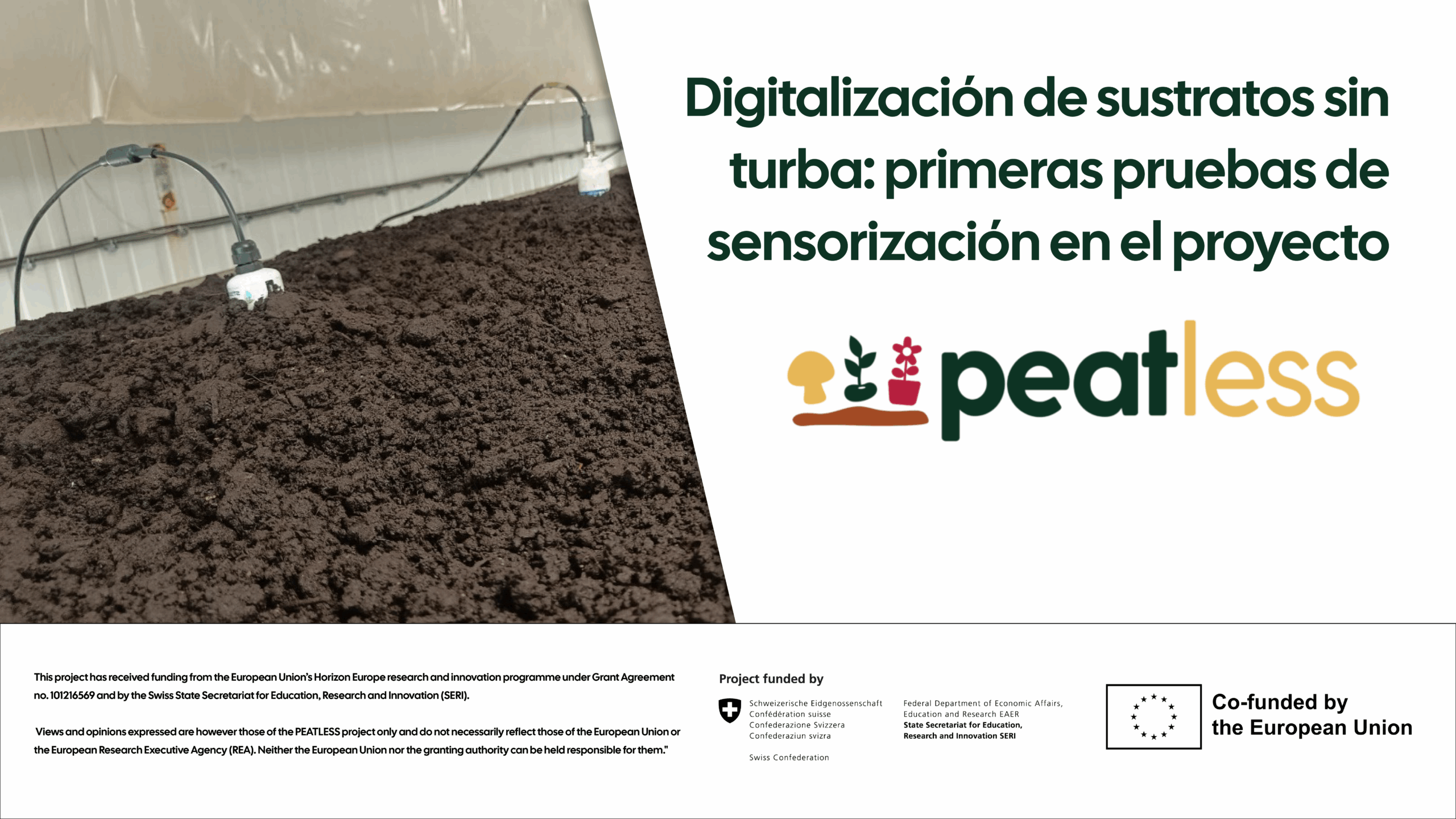 Digitalización de sustratos sin turba: primeras pruebas de sensorización en el proyecto PEATLESS